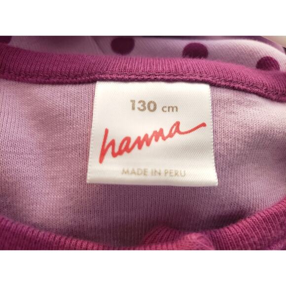 Hanna Andersson 130 US 8 Purple Dot Longsleeved Dress - Picture 3 of 3